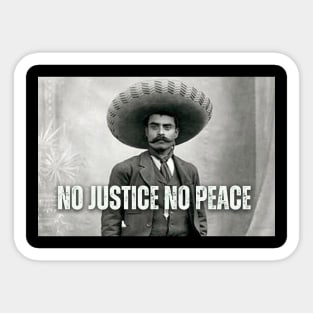 No justice no peace Sticker